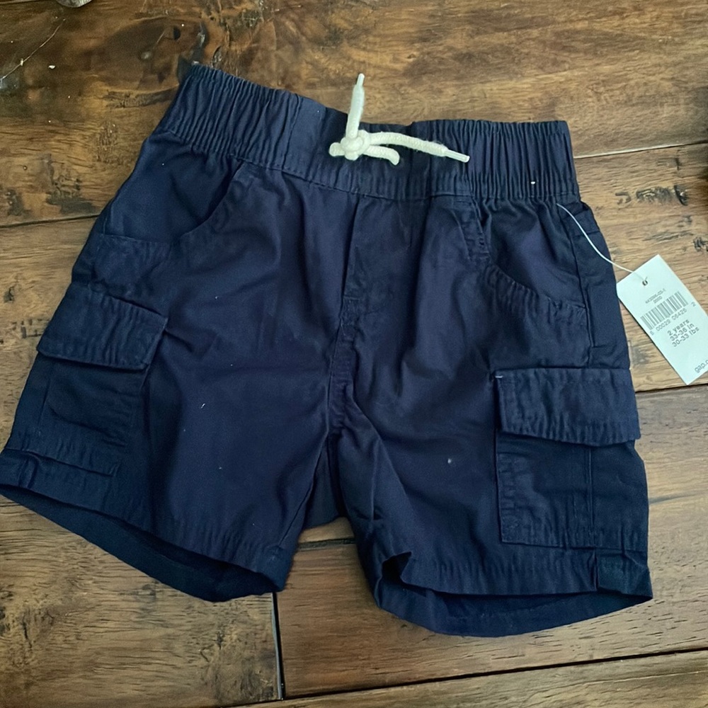 GAP NAVY SHORTS SZ 12-18months - ELASTIC WAIST NEW WITH TAG